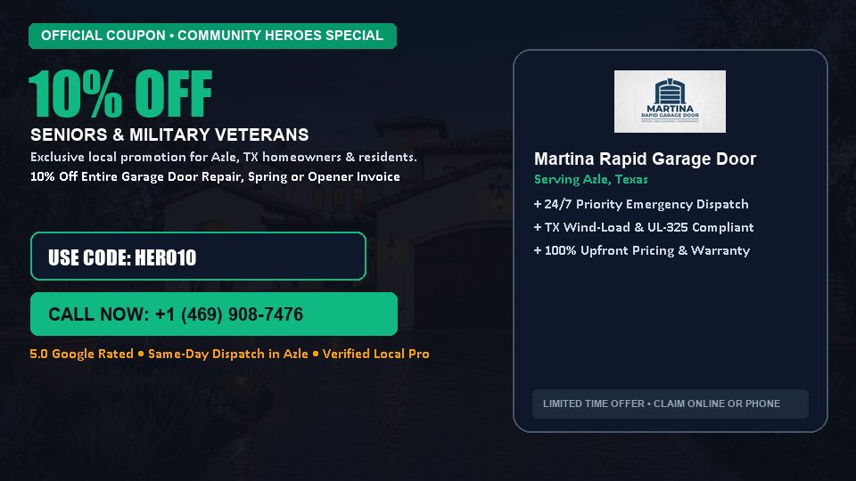 Martina Rapid Garage Door 10% OFF Seniors & Military Veterans